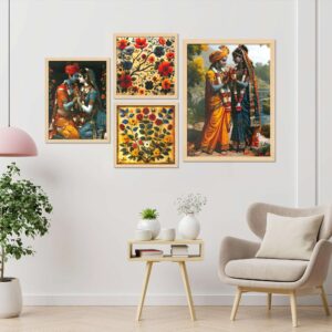 SET OF 4 DIGITAL WALL PAINTING